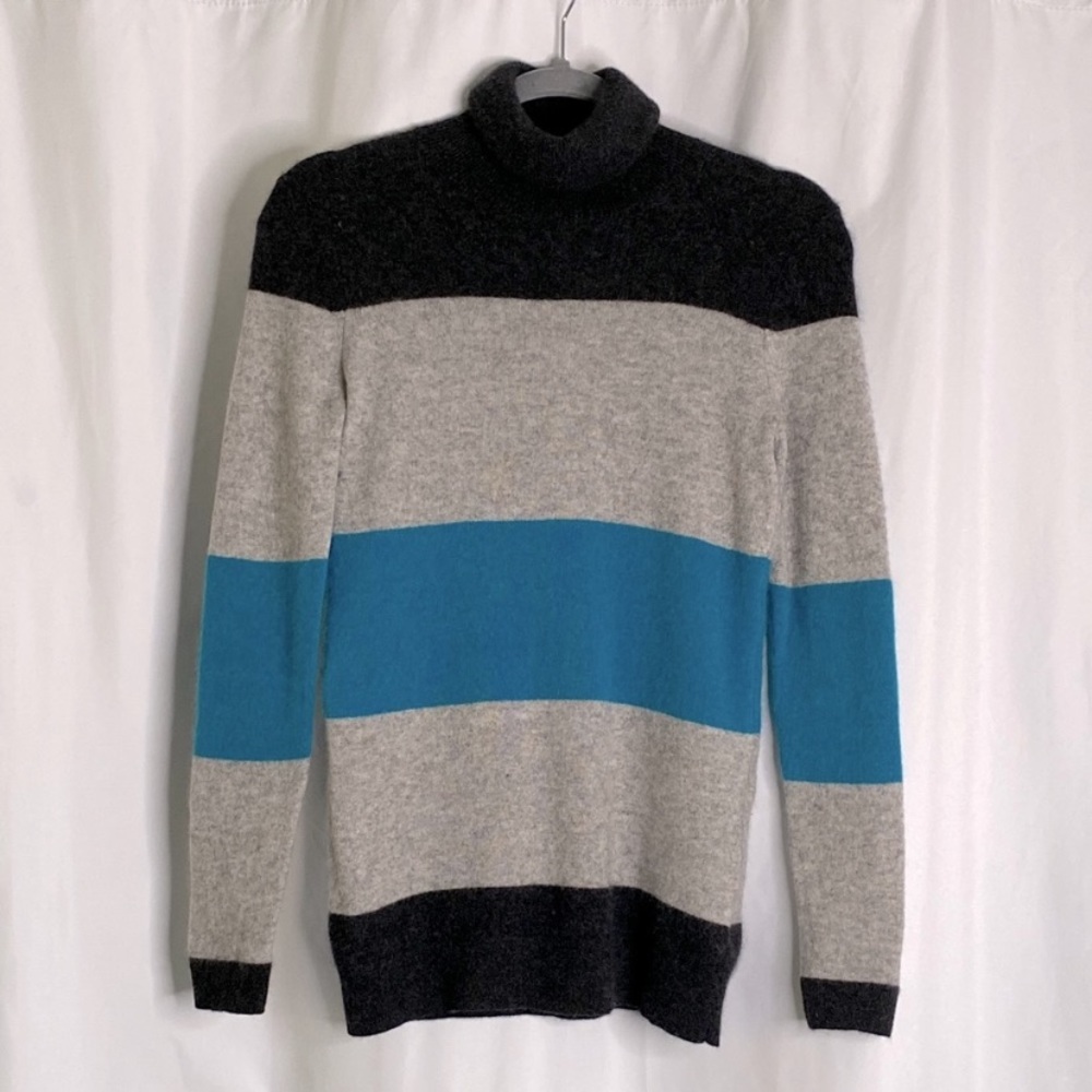 Bloomingdale's Cashmere Striped Sweater Sz S 90s Y2K Preppy Color Block